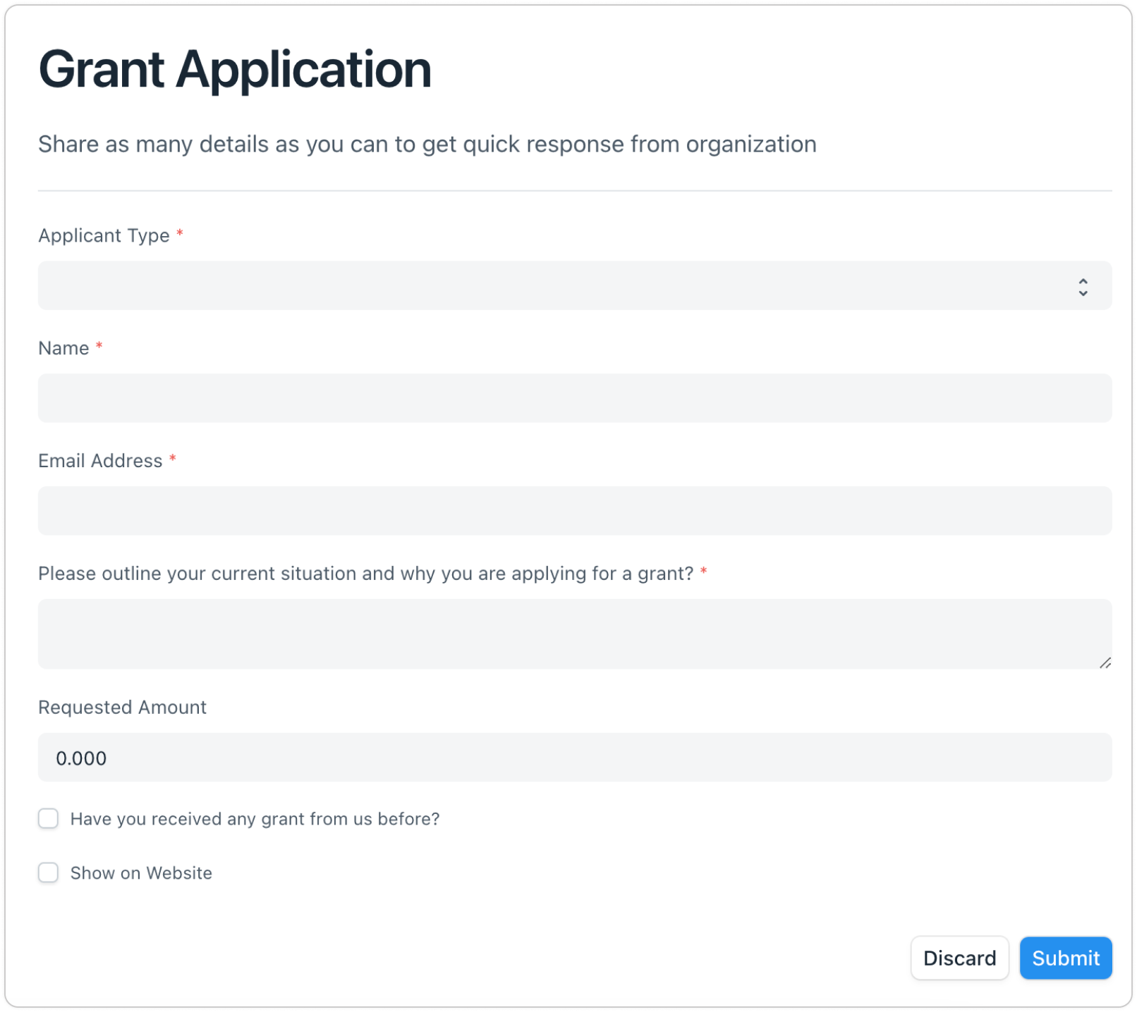 Apply for grants