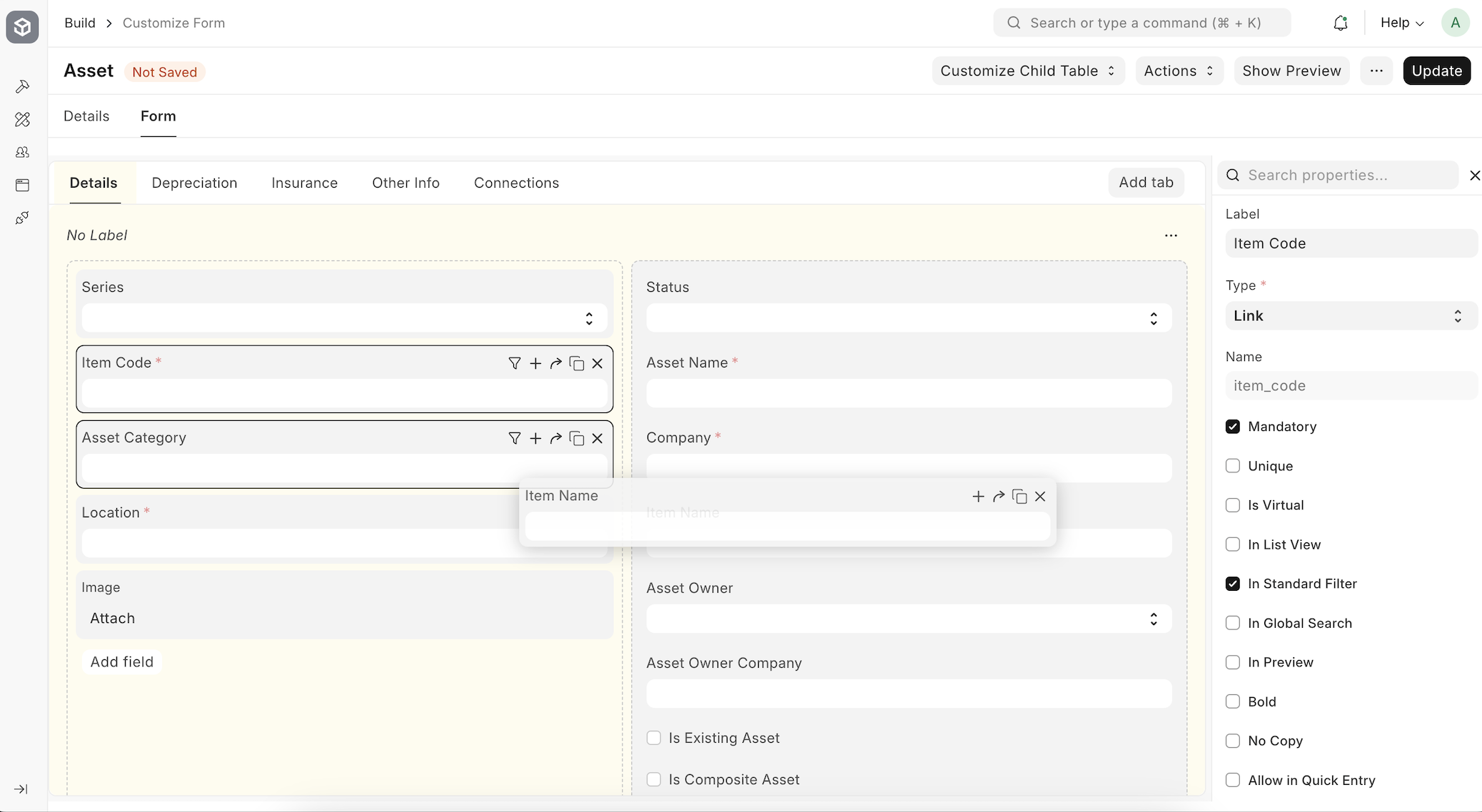 On-the-fly customizations