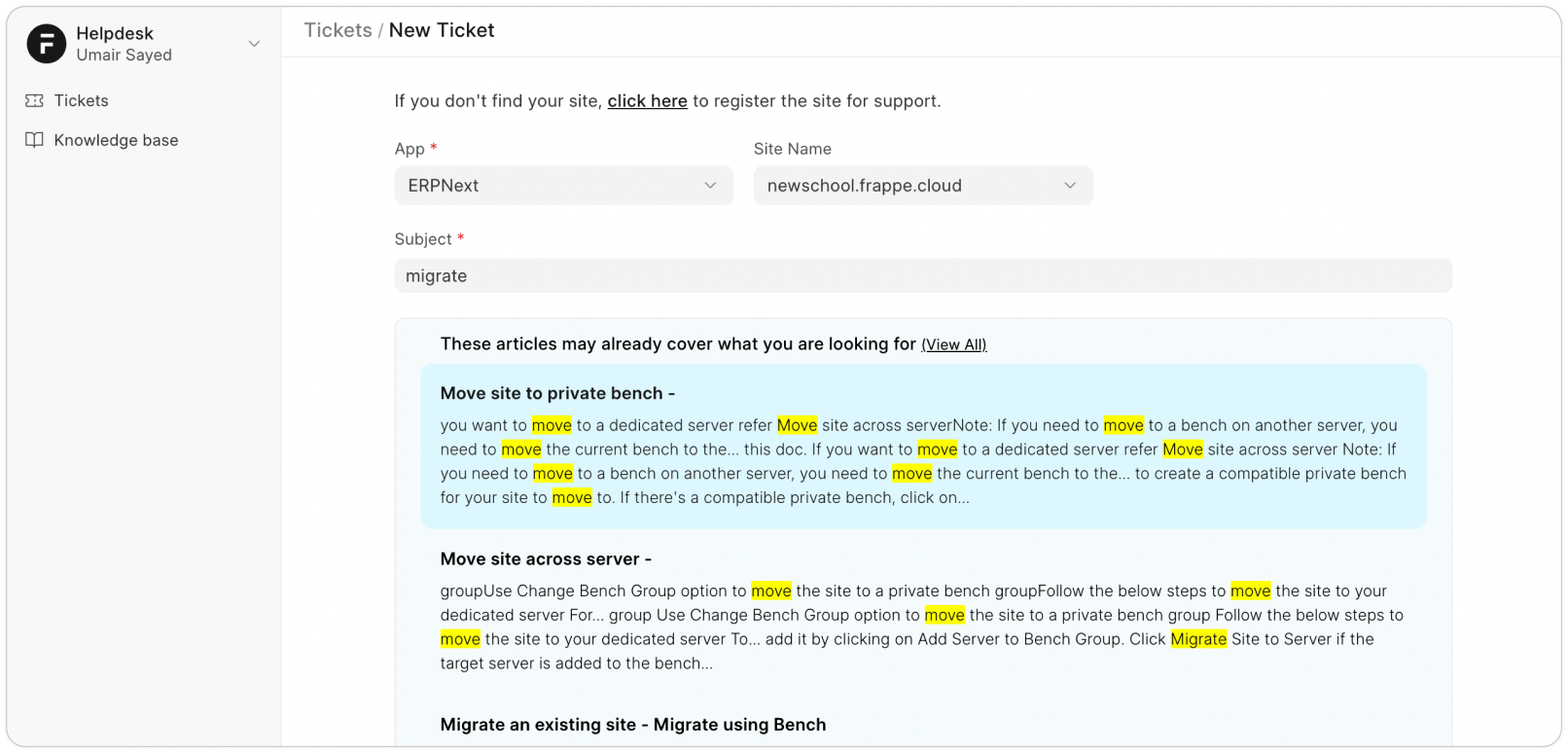 Reduce ticket load with a knowledge base