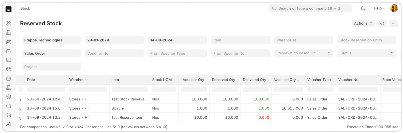 Improve order fulfillment using stock reservation