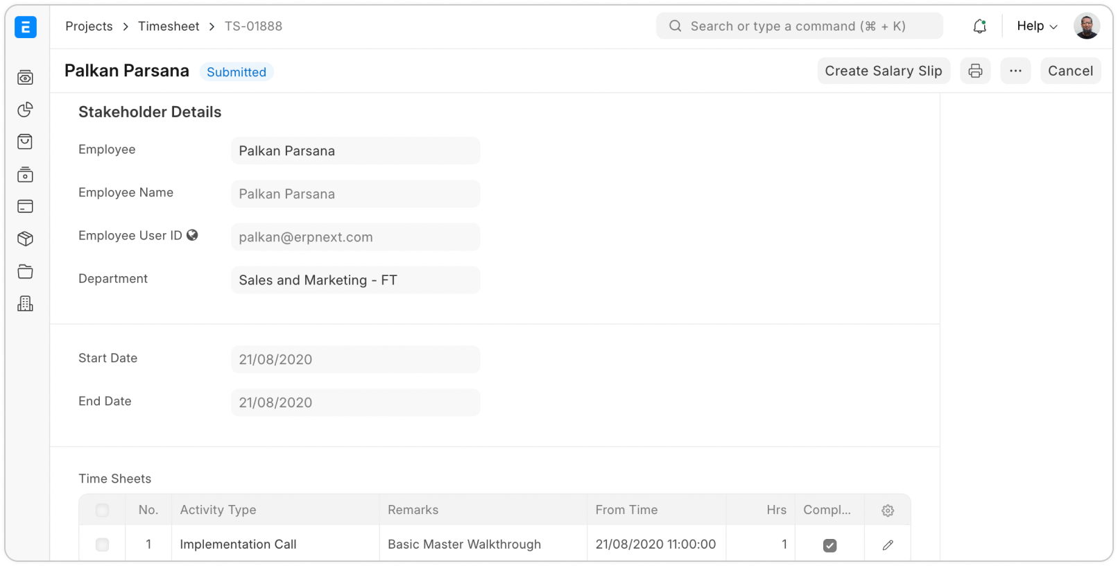 Map invoices, expenses and timesheets to projects
