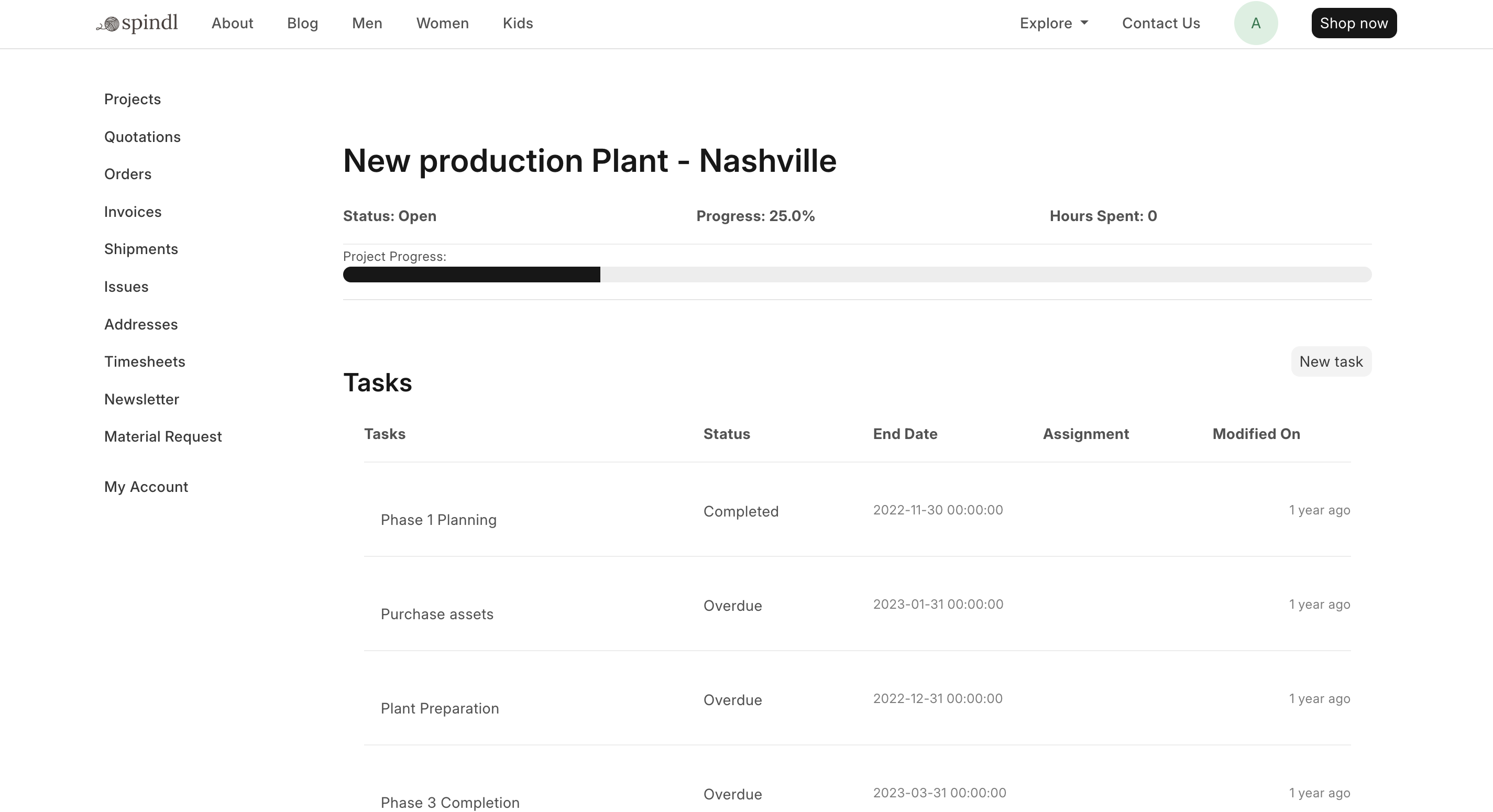 Let your customers see project progress